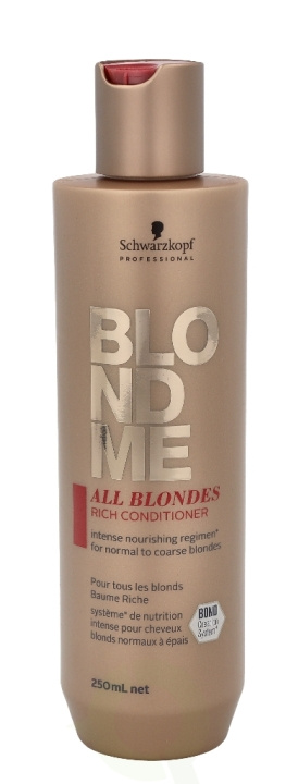 Schwarzkopf Blond Me All Blondes Rich Conditioner 250 ml For Normal To Coarse Blondes i gruppen SKÖNHET & HÄLSA / Hår & Styling / Hårvårdsprodukter / Balsam hos TP E-commerce Nordic AB (C73843)