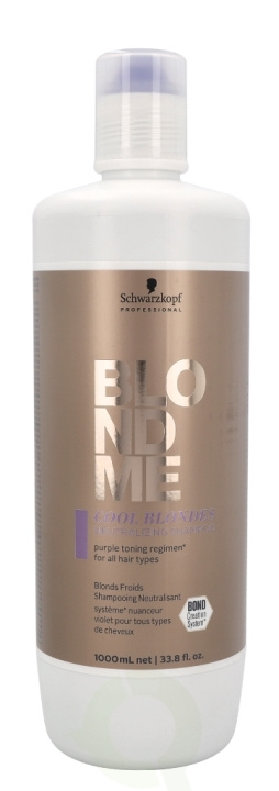 Schwarzkopf Blond Me Cool Blondes Neutralizing Shampoo 1000 ml For All Hair Types i gruppen SKÖNHET & HÄLSA / Hår & Styling / Hårvårdsprodukter / Schampo hos TP E-commerce Nordic AB (C73850)