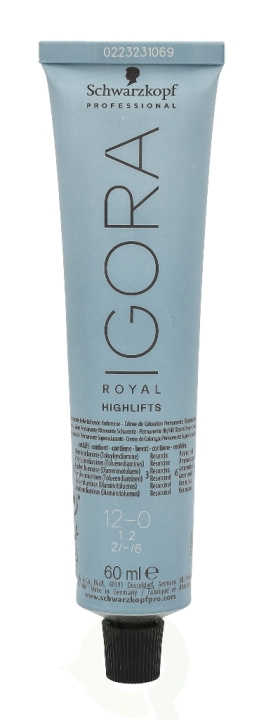 Schwarzkopf Igora Royal Permanent Color Creme 60 ml 12-0 i gruppen SKÖNHET & HÄLSA / Hår & Styling / Hårvårdsprodukter / Hårfärg / Hårfärg & Färgbomb hos TP E-commerce Nordic AB (C73862)