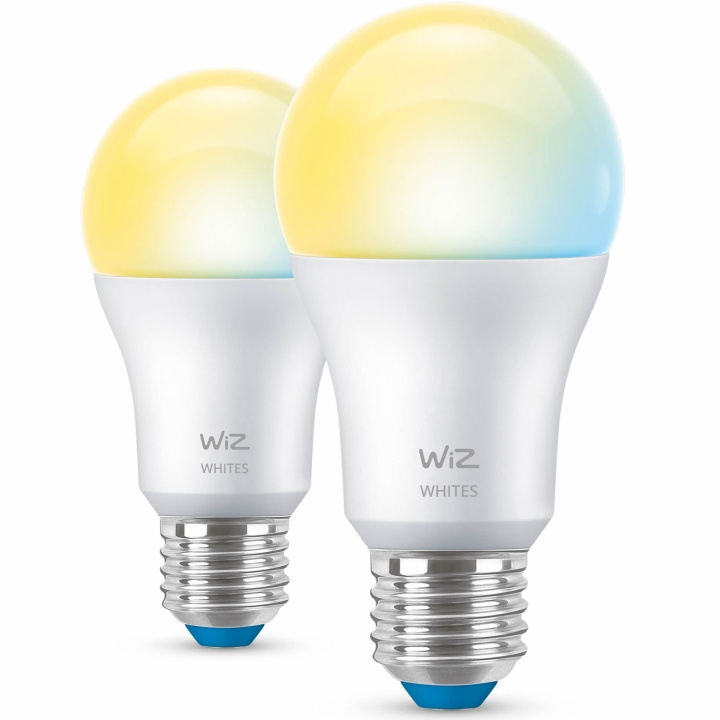 WiZ WiFi Smart LED E27 60W 806lm Varm-kallvit 2-pack i gruppen HEMELEKTRONIK / Belysning / LED-lampor hos TP E-commerce Nordic AB (C74694)