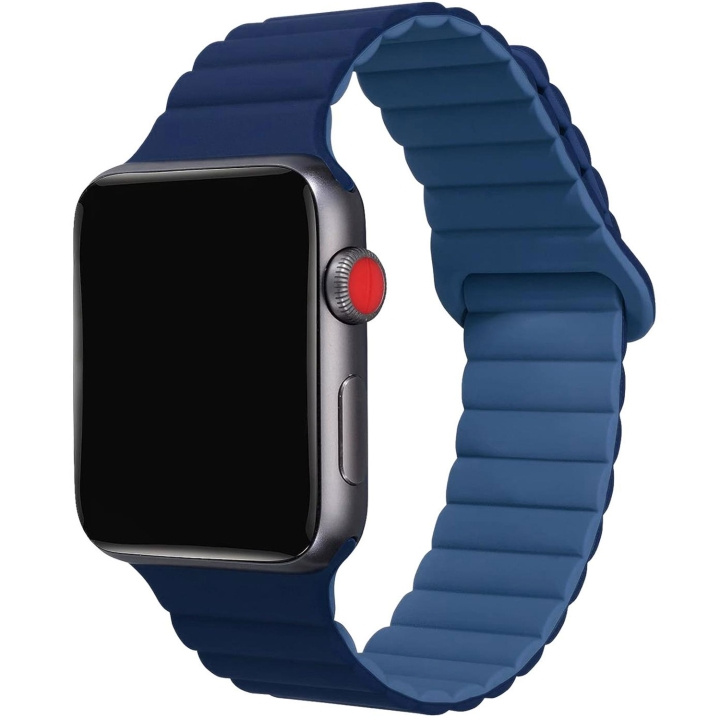 Celly Armband till Apple Watch 42/44/45mm Magnetiskt Blå i gruppen SMARTPHONE & SURFPLATTOR / Träning, hem & fritid / Apple Watch & tillbehör / Tillbehör hos TP E-commerce Nordic AB (C74703)