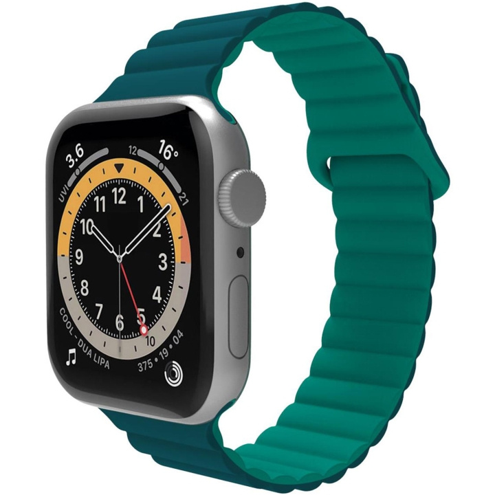 Celly Armband till Apple Watch 42/44/45mm Magnetiskt Grön i gruppen SMARTPHONE & SURFPLATTOR / Träning, hem & fritid / Apple Watch & tillbehör / Tillbehör hos TP E-commerce Nordic AB (C74704)