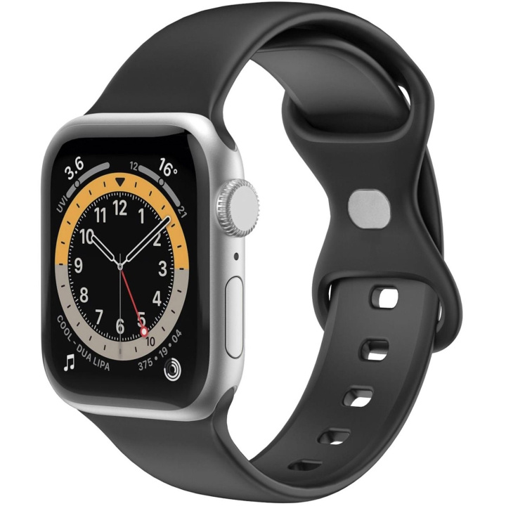 Celly Armband till Apple Watch 42/44/45mm Silikon Svart i gruppen SMARTPHONE & SURFPLATTOR / Träning, hem & fritid / Apple Watch & tillbehör / Tillbehör hos TP E-commerce Nordic AB (C74709)