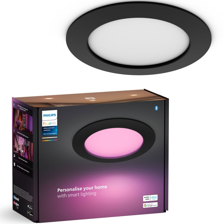 Philips Hue Slim Downlight L 170mm White and Color Ambiance Svart 1-pack i gruppen HEMELEKTRONIK / Belysning / Taklampor hos TP E-commerce Nordic AB (C74719)