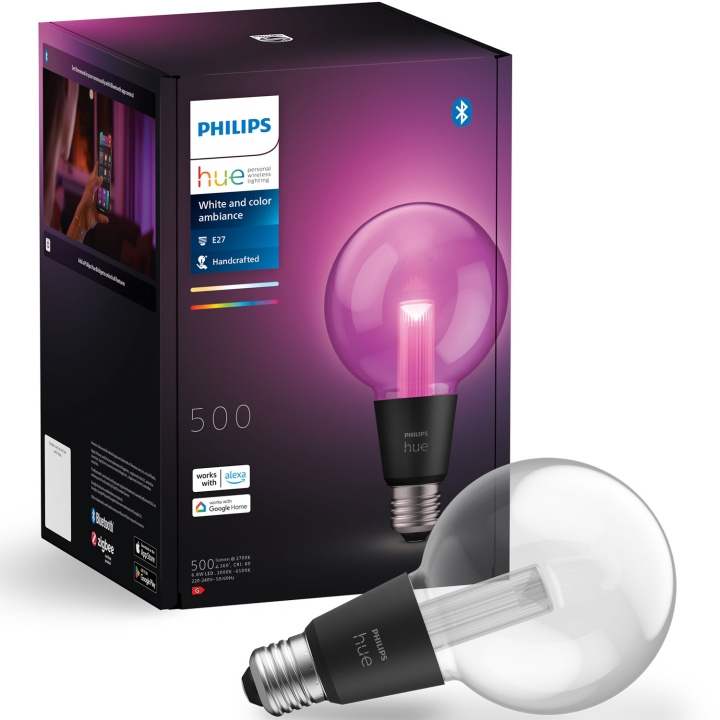 Philips Hue Lightguide Globe 95mm E27 White and Color Ambiance i gruppen HEMELEKTRONIK / Belysning / LED-lampor hos TP E-commerce Nordic AB (C74724)