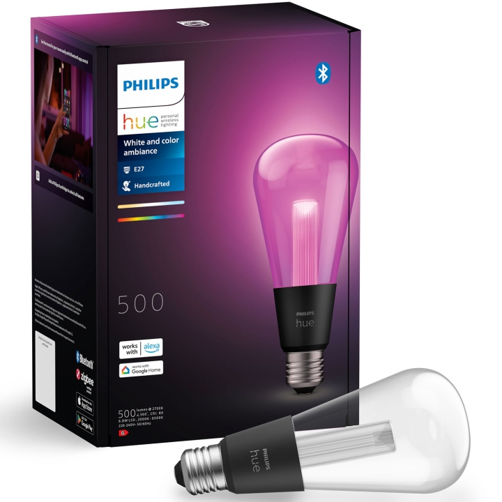 Philips Hue Lightguide Edison ST72 E27 White and Color Ambiance i gruppen HEMELEKTRONIK / Belysning / LED-lampor hos TP E-commerce Nordic AB (C74727)