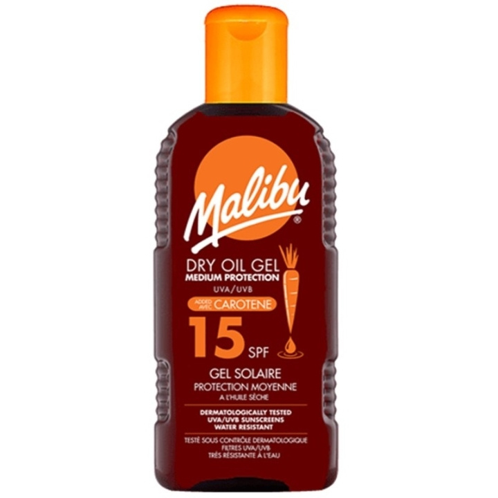 Malibu Dry Oil Gel with Carotene SPF15 200ml i gruppen SKÖNHET & HÄLSA / Hudvård / Solskydd & Tanning / Solskydd hos TP E-commerce Nordic AB (C74746)