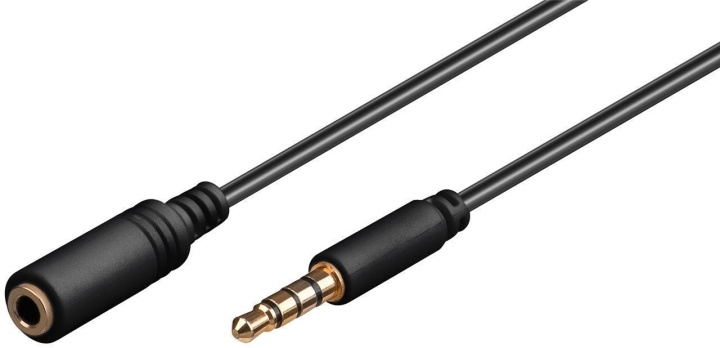 Goobay TRRS 4pin 3,5 mm hane till 3,5 mm hona, förlängningskabel för ljud, 0,5 m i gruppen HEMELEKTRONIK / Kablar & Adaptrar / Ljud Analog / AUX-kablar 3,5 mm hos TP E-commerce Nordic AB (C75149)