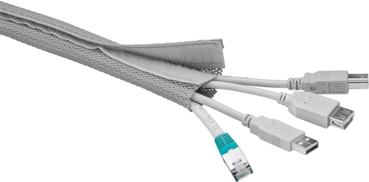 Goobay kabelstrumpa, 1,8 m, grå i gruppen HEMELEKTRONIK / Kablar & Adaptrar / Kabelhantering hos TP E-commerce Nordic AB (C75188)