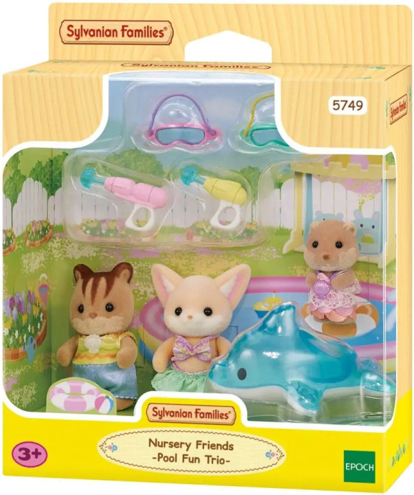 Sylvanian Families Tre i poolen i gruppen LEKSAKER, BARN- & BABYPRODUKTER / Leksaker / Dockor & Tillbehör hos TP E-commerce Nordic AB (C75307)