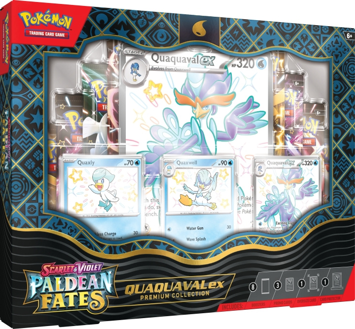 POKEMON Scarlet & Violet 4.5: Paldea Fates Premium Collection samlarkortssats, Quaquaval ex i gruppen LEKSAKER, BARN- & BABYPRODUKTER / Leksaker / Leksaker hos TP E-commerce Nordic AB (C75405)