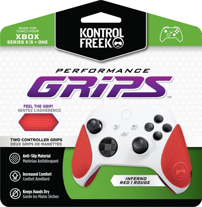 KontrolFreek Performance Grips, röd (Xbox) i gruppen HEMELEKTRONIK / Spelkonsoler & Tillbehör / Xbox Series X/S hos TP E-commerce Nordic AB (C75461)