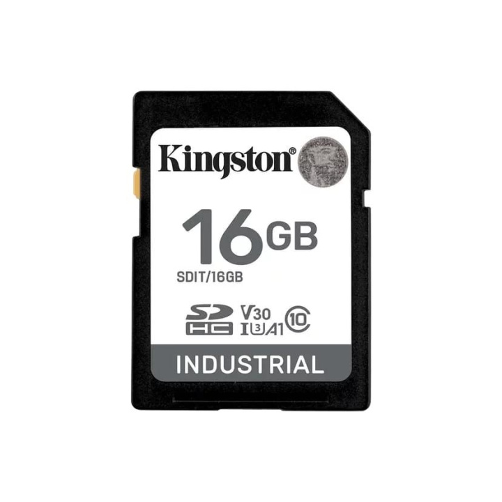 Kingston 16G SDHC Industrial pSLC Class10, UHS-I,U3,V30, A1 SD-kort i gruppen HEMELEKTRONIK / Lagringsmedia / Minneskort / SD/SDHC/SDXC hos TP E-commerce Nordic AB (C75501)