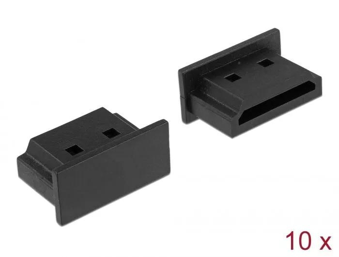 DeLOCK Dust Cover for HDMI A female without grip 10 pieces black i gruppen DATORER & KRINGUTRUSTNING / Datortillbehör / Övrigt hos TP E-commerce Nordic AB (C75539)