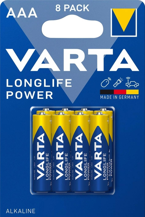 Varta Longlife Power AAA 8 Pack i gruppen HEMELEKTRONIK / Batterier & Laddare / Batterier / AAA hos TP E-commerce Nordic AB (C75560)