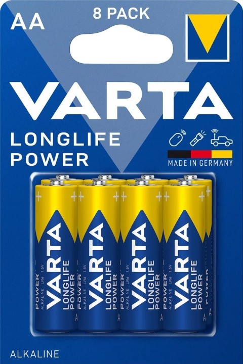 Varta Longlife Power AA 8 Pack i gruppen HEMELEKTRONIK / Batterier & Laddare / Batterier / AA hos TP E-commerce Nordic AB (C75561)