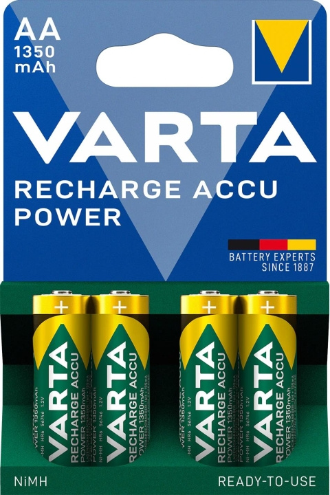 Varta Recharge Charge Accu Power AA 1350mAh 4-pack i gruppen HEMELEKTRONIK / Batterier & Laddare / Batterier / AA hos TP E-commerce Nordic AB (C75565)