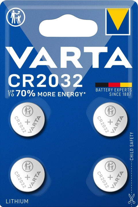 Varta CR2032 Lithium Coin 4 Pack i gruppen HEMELEKTRONIK / Batterier & Laddare / Batterier / Knappcell hos TP E-commerce Nordic AB (C75568)