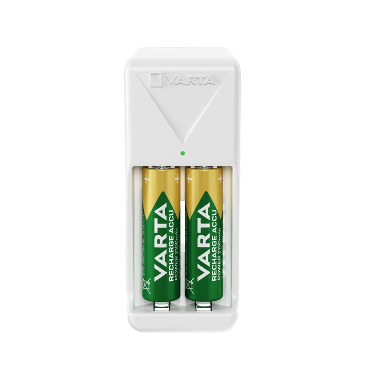 Varta Mini-laddare, innehåller 2x AA 2100 mAh i gruppen HEMELEKTRONIK / Batterier & Laddare / Batteriladdare hos TP E-commerce Nordic AB (C75572)