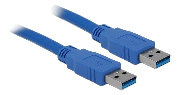 DeLOCK Cable USB 3.0 Type-A male > USB 3.0 Type-A male 0.5 m blue i gruppen DATORER & KRINGUTRUSTNING / Datorkablar / USB-kablar / USB-A / Kablar hos TP E-commerce Nordic AB (C75647)