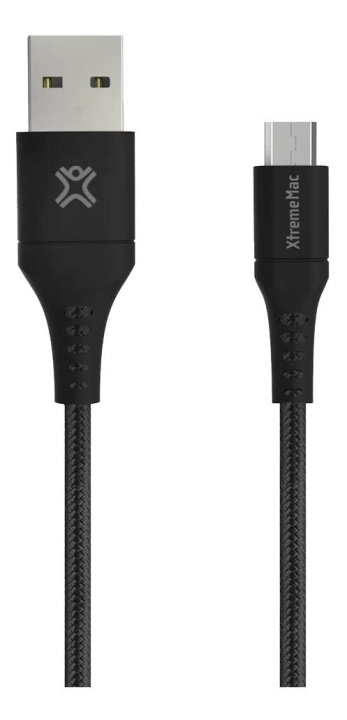 XtremeMac Premium flätad mikro-usb, 2m, svart i gruppen SMARTPHONE & SURFPLATTOR / Laddare & Kablar / Kablar / Kablar Typ C hos TP E-commerce Nordic AB (C75674)