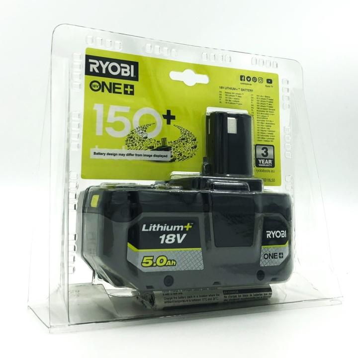 Ryobi RB18L50 uppladdningsbart batteri 18 V/5,0 Ah Lithium+ i gruppen HEM, HUSHÅLL & TRÄDGÅRD / Verktyg / Batterier till Elverktyg hos TP E-commerce Nordic AB (C75760)