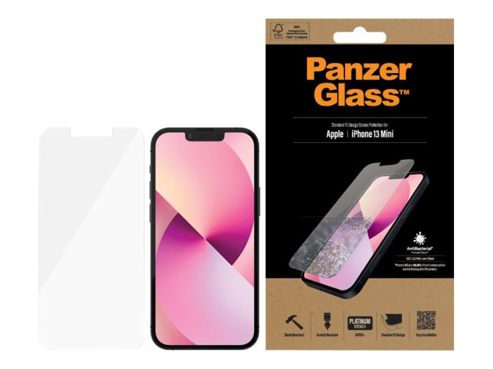 PanzerGlass Skärmskydd Transparent Apple iPhone 13 mini i gruppen SMARTPHONE & SURFPLATTOR / Mobilskydd / Apple / iPhone 13 Mini hos TP E-commerce Nordic AB (C75764)