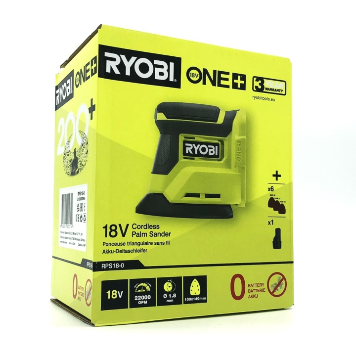 Ryobi One+ RPS18-0 Deltaslipmaskin Utan batteri i gruppen HEM, HUSHÅLL & TRÄDGÅRD / Verktyg / Slipmaskiner hos TP E-commerce Nordic AB (C75772)