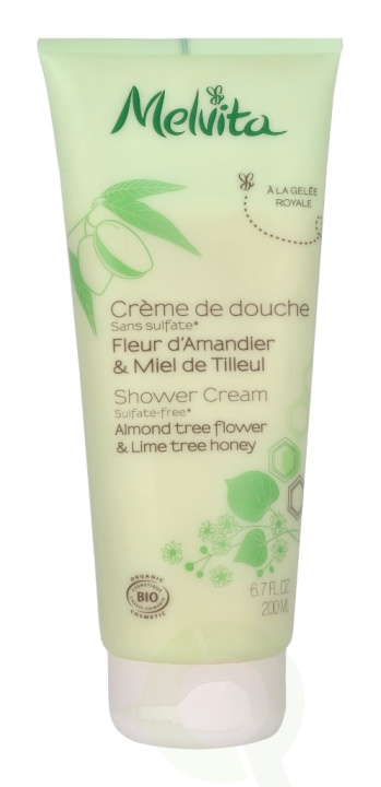 Melvita Shower Cream - Almond Flower&Lime Honey 200 ml i gruppen SKÖNHET & HÄLSA / Hudvård / Kroppsvård / Bad & Duschcreme hos TP E-commerce Nordic AB (C75995)