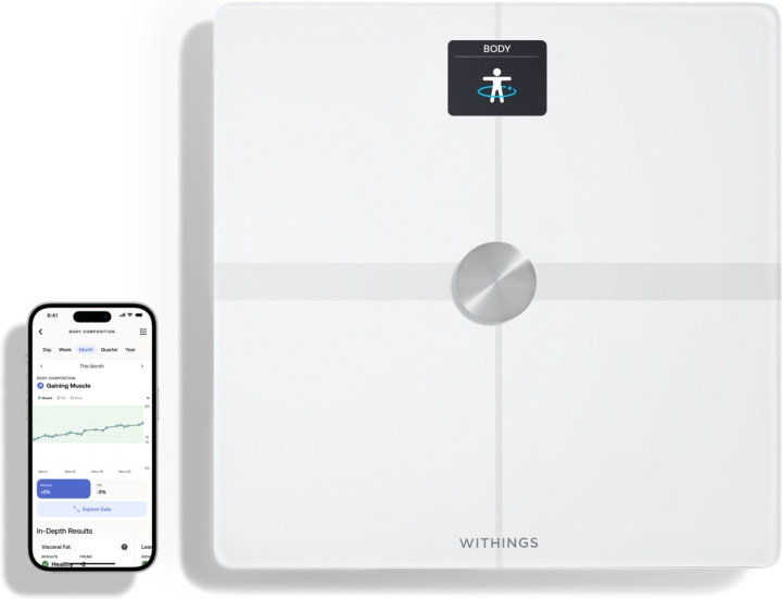 Withings Body Smart Vit kroppssammansättningsvåg med wifi-anslutning i gruppen SKÖNHET & HÄLSA / Hälsovård / Personvågar hos TP E-commerce Nordic AB (C76128)