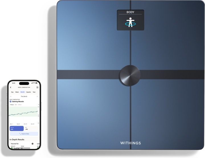 Withings Body Smart Svart kroppssammansättningsvåg med wifi-anslutning i gruppen SKÖNHET & HÄLSA / Hälsovård / Personvågar hos TP E-commerce Nordic AB (C76129)