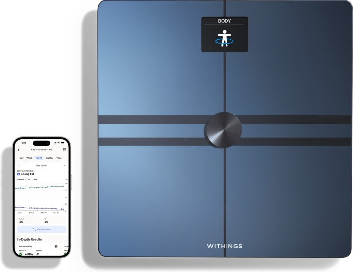 Withings Body Comp Black kroppssammansättningsvåg med wifi-anslutning i gruppen SKÖNHET & HÄLSA / Hälsovård / Personvågar hos TP E-commerce Nordic AB (C76130)