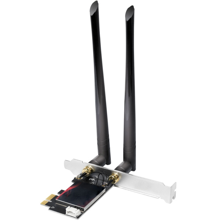 LogiLink PCI Express-kort Wifi 6E-adapter AX5400 + BT 5.2 i gruppen DATORER & KRINGUTRUSTNING / Nätverk / Nätverkskort / PCI Express Trådlösa hos TP E-commerce Nordic AB (C76287)