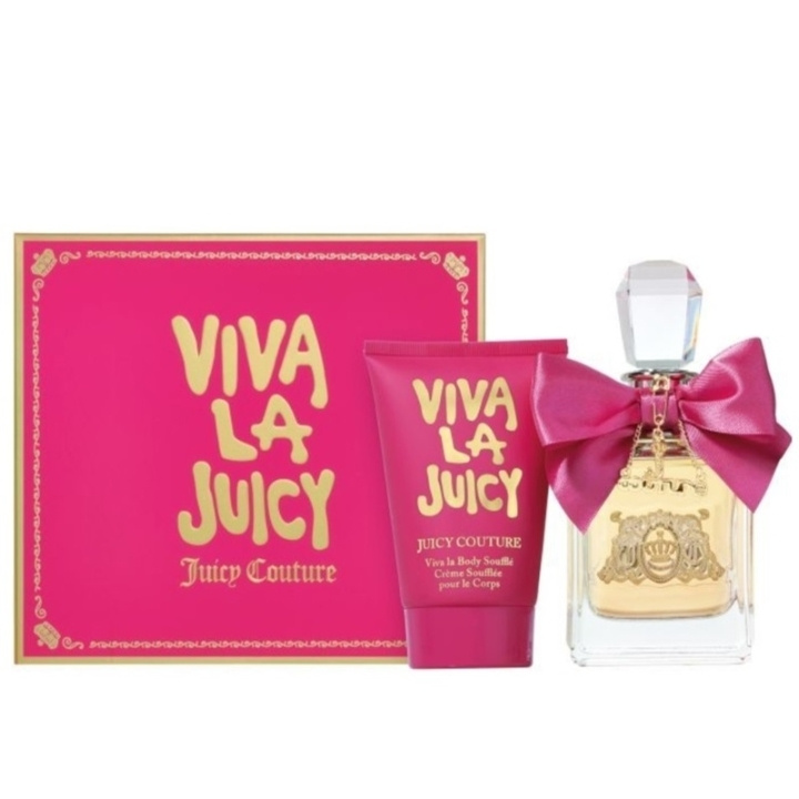 Juicy Couture Giftset Juicy Couture Viva La Juicy Edp 100ml + Body Souffle 125ml i gruppen SKÖNHET & HÄLSA / Presentkit / Presentkit För Henne hos TP E-commerce Nordic AB (C76293)