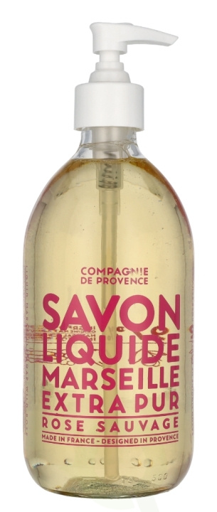 Compagnie De Provence Marseille Liquid Soap 495 ml Wild Rose i gruppen SKÖNHET & HÄLSA / Hudvård / Kroppsvård / Bad & Duschcreme hos TP E-commerce Nordic AB (C76350)