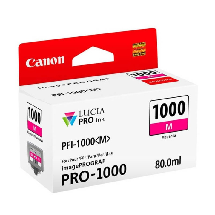 Canon Bläck 0548C001 PFI-1000 Magenta i gruppen DATORER & KRINGUTRUSTNING / Skrivare & Tillbehör / Bläck & Toner / Bläckpatroner / Canon hos TP E-commerce Nordic AB (C76477)