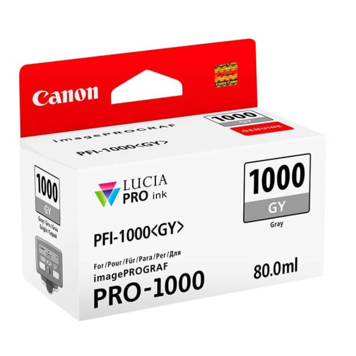 Canon Bläck 0552C001 PFI-1000 Grå i gruppen DATORER & KRINGUTRUSTNING / Skrivare & Tillbehör / Bläck & Toner / Bläckpatroner / Canon hos TP E-commerce Nordic AB (C76481)