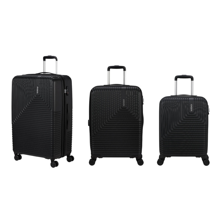 American Tourister Resväska Niteline Set 3 st Svart i gruppen SPORT, FRITID & HOBBY / Resetillbehör / Resväskor hos TP E-commerce Nordic AB (C76486)