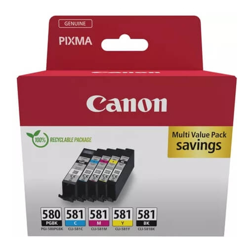 Canon Ink 2078C005 PGI-580/CLI-581 Multipack i gruppen DATORER & KRINGUTRUSTNING / Skrivare & Tillbehör / Bläck & Toner / Bläckpatroner / Canon hos TP E-commerce Nordic AB (C76539)