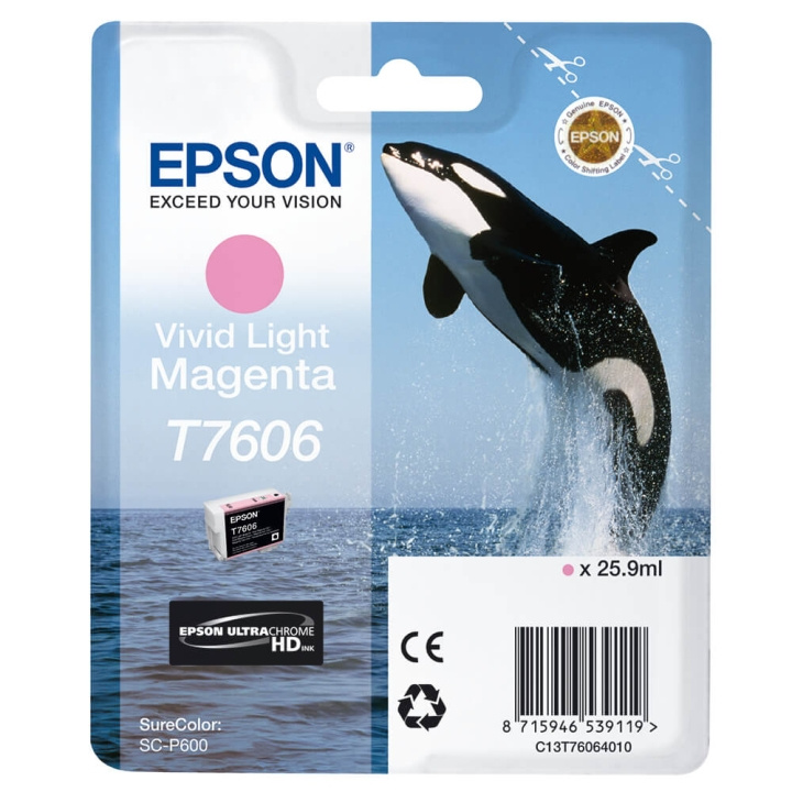 Epson Bläck UltraChrome HD T76064N10 Levande Ljus Magenta i gruppen DATORER & KRINGUTRUSTNING / Skrivare & Tillbehör / Bläck & Toner / Bläckpatroner / Epson hos TP E-commerce Nordic AB (C76540)