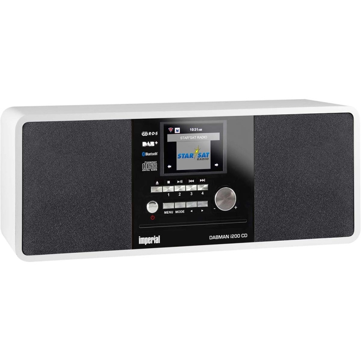 imperial DABMAN i200 CD Multifunktionsradio DAB+ / FM / Internet / Bluetooth Vit i gruppen HEMELEKTRONIK / Ljud & Bild / Hemmabio, HiFi & Bärbart / Radio & Väckarklockor / Radio hos TP E-commerce Nordic AB (C76565)