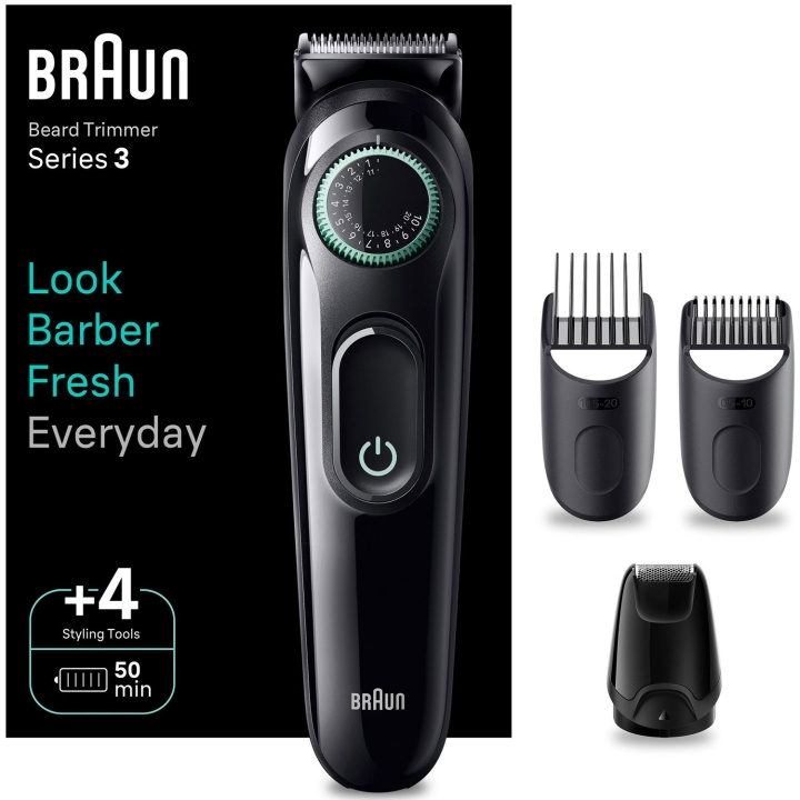 Braun Skäggtrimmer BT3421 4st stylingtillbehör i gruppen SKÖNHET & HÄLSA / Hår & Styling / Rakning & Trimning / Skäggtrimmers & Tillbehör hos TP E-commerce Nordic AB (C76774)