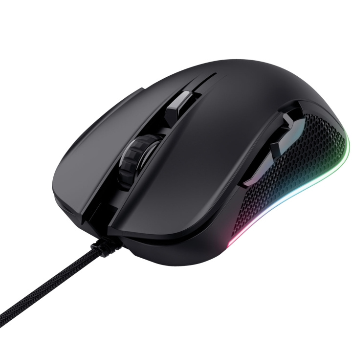 Trust GXT 922 Ybar Gaming Mouse Eco Svart i gruppen DATORER & KRINGUTRUSTNING / Gaming / Möss hos TP E-commerce Nordic AB (C76798)