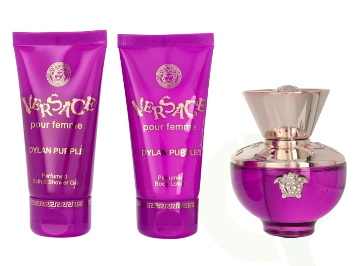 Versace Dylan Purple Pour Femme Giftset 150 ml Edp Spray 50ml/Bath & Shower Gel 50ml/Body Lotion 50ml i gruppen SKÖNHET & HÄLSA / Presentkit / Presentkit För Henne hos TP E-commerce Nordic AB (C76874)