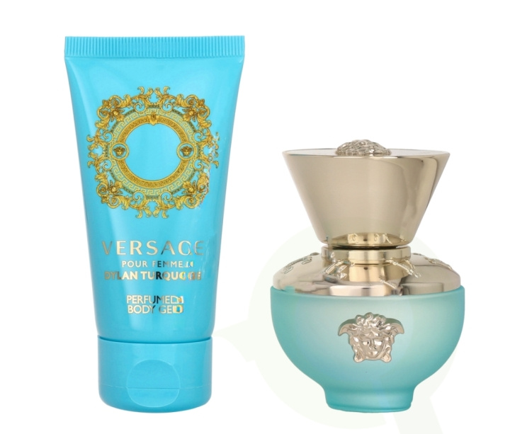 Versace Dylan Turquoise Giftset 80 ml Edt Spray 30ml/Body Gel 50ml i gruppen SKÖNHET & HÄLSA / Presentkit / Presentkit För Henne hos TP E-commerce Nordic AB (C76876)