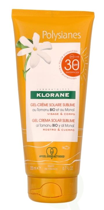 Klorane Polysianes Solar Sublime Gel-Cream SPF30 200 ml i gruppen SKÖNHET & HÄLSA / Hudvård / Solskydd & Tanning / Solskydd hos TP E-commerce Nordic AB (C76921)