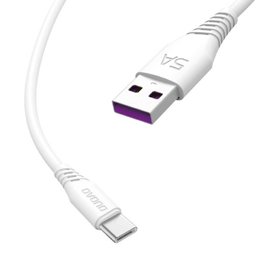 Dudao L2T USB-A till USB-C-kabel 2m vit i gruppen DATORER & KRINGUTRUSTNING / Datorkablar / USB-kablar / USB-C hos TP E-commerce Nordic AB (C77118)