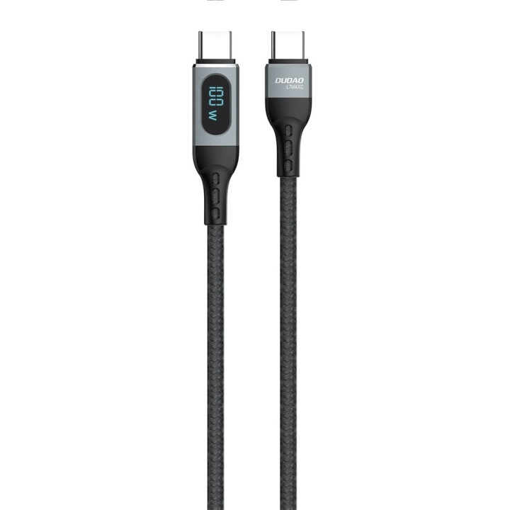 Dudao L7MaxC USB-C till USB-C-kabel 100W 1m Svart i gruppen DATORER & KRINGUTRUSTNING / Datorkablar / USB-kablar / USB-C hos TP E-commerce Nordic AB (C77124)