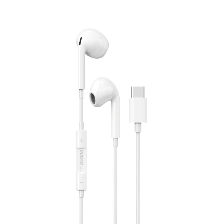 Dudao X14ProT in-ear hörlurar USB-C 1,2 m vit i gruppen HEMELEKTRONIK / Ljud & Bild / Hörlurar & Tillbehör / Hörlurar hos TP E-commerce Nordic AB (C77126)