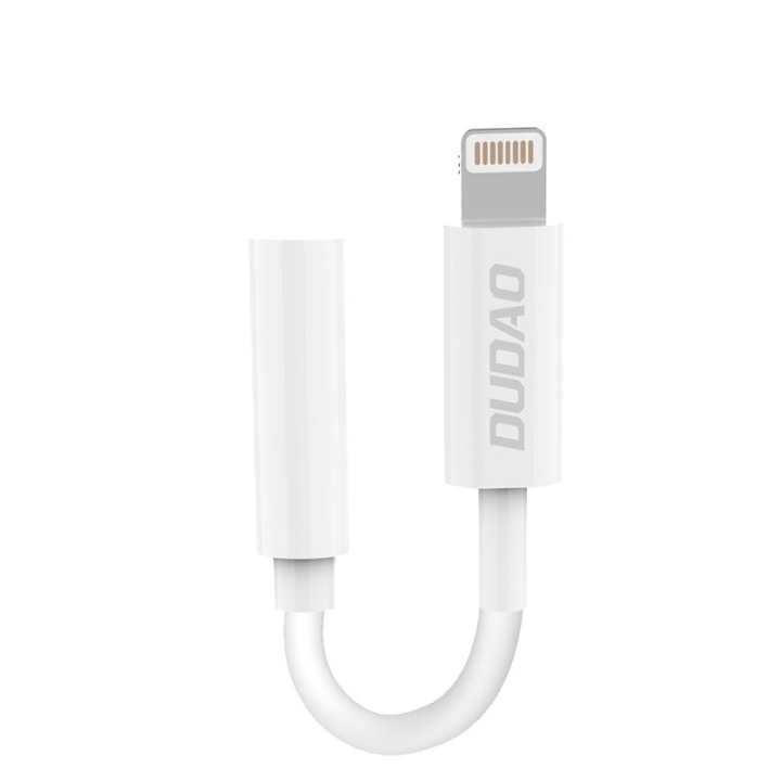 Dudao L16i Lightning to 3.5mm Jack adapter vit i gruppen SMARTPHONE & SURFPLATTOR / Laddare & Kablar / Adaptrar hos TP E-commerce Nordic AB (C77127)